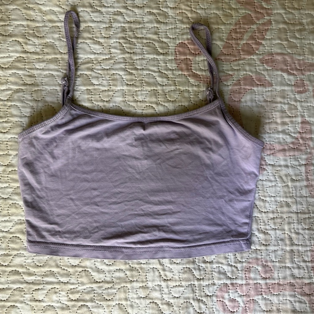 Lavender Cropped Tank Top xs